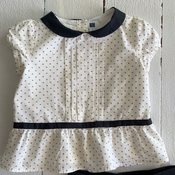 Janie and Jack Blouse and Black Skirt 4 - Picture 2 of 5